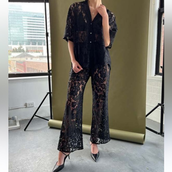 Boho Elegant Black Crotchet Lace Set - Picture 1 of 4